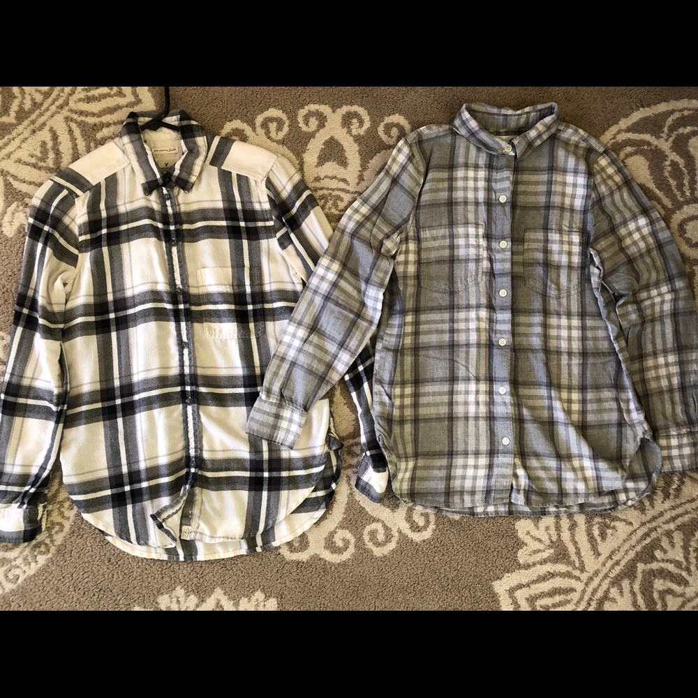 AE and ON Plaid Flannel Shirts XS